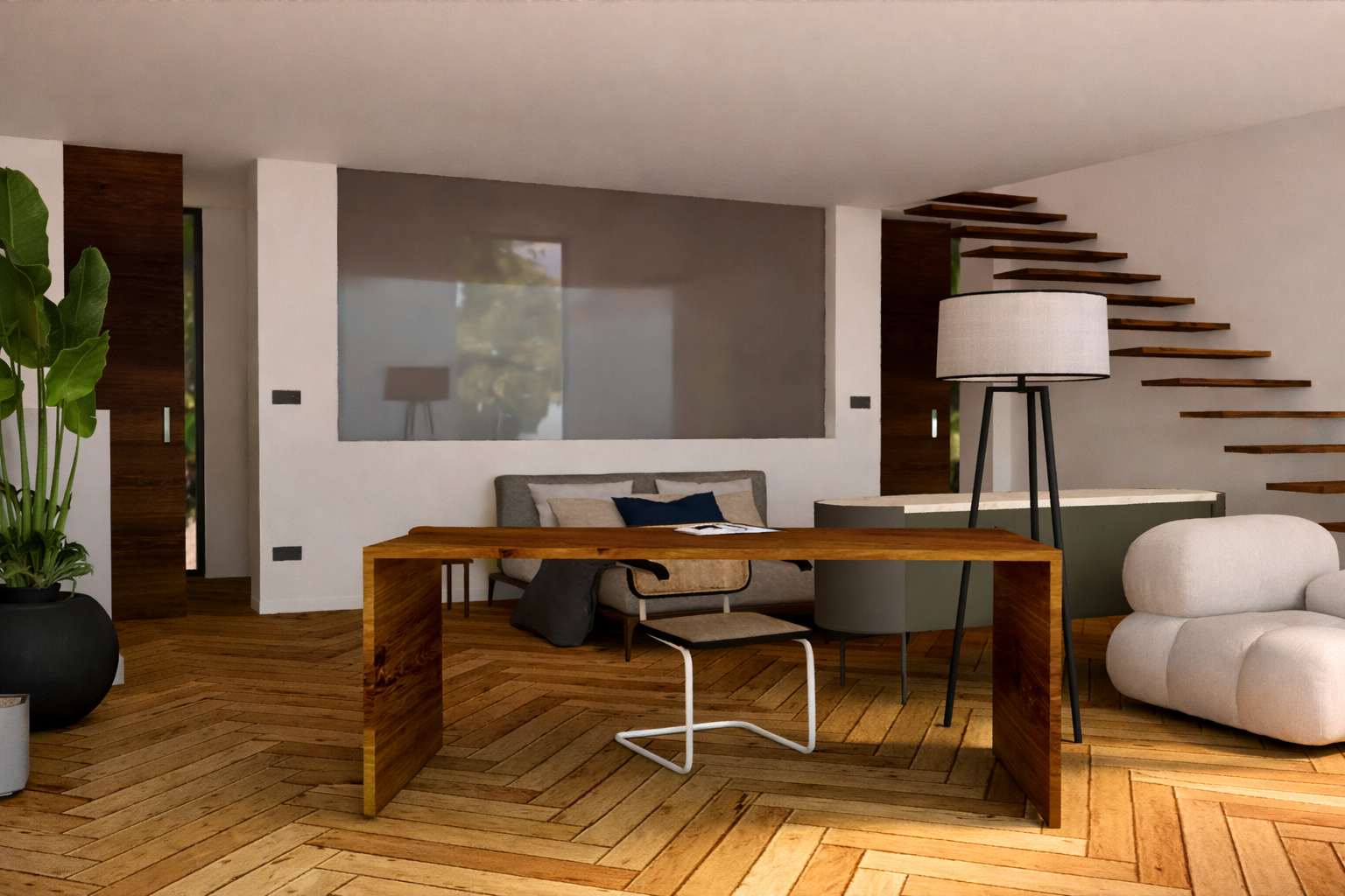 bedroom & studio, first floor