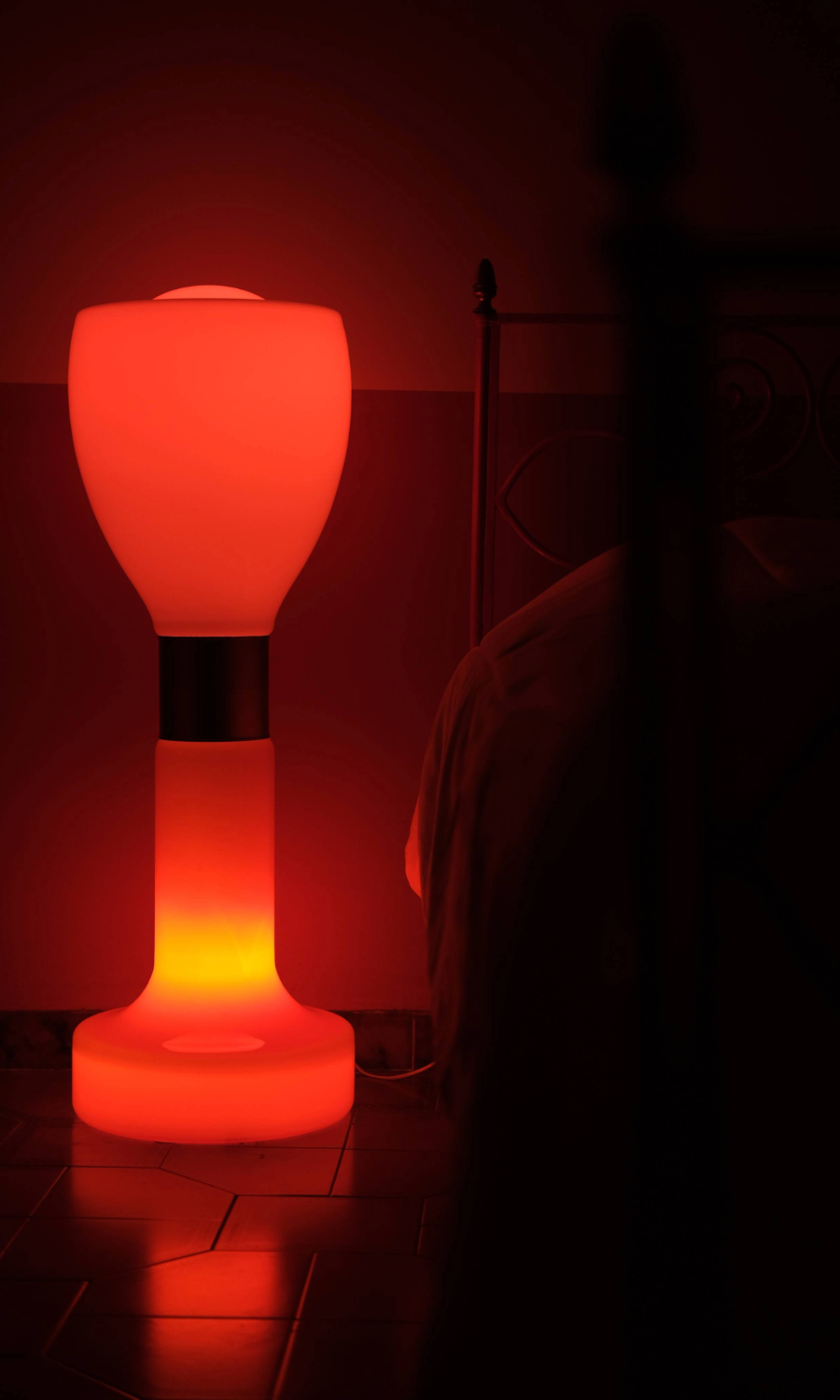 lamp on fire